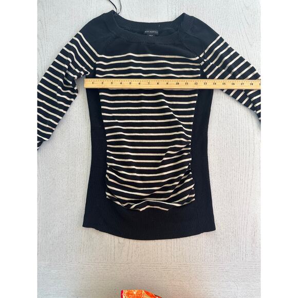 Metaphor Black Striped Sweater Dark Academia Old Money Corporate - Picture 3 of 7